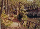 The forest path by Peder Mork Monsted